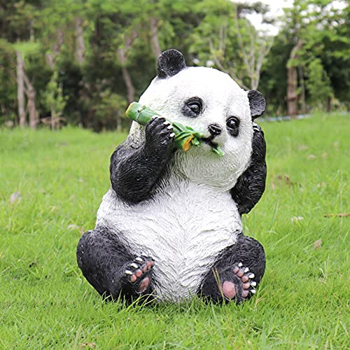 LONG-L Statue Panda Géant Jardin,Exterieur Wild Life Figurine Ours Noir Et Blanc Ornement,pour Miniature Paysage Décoration Patio Jardin Pelouse,étanche,B