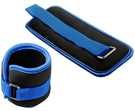 Aoligei Gewichtsmanschetten, Gewicht Manschette für Hand und Fußgelenke 2 x 0.25kg/0.5kg Handgelenk Bandagen, für Frauen und Männer Bewegung, Gehen, Joggen(Size:single0.25KG,Color:Blau)
