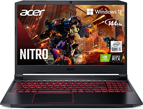 Acer Nitro 5 AN515-55-53E5 Gaming Laptop | Intel Core i5-10300H | NVIDIA GeForce RTX 3050 | Killer Ethernet E2600 WiFi 6 | Webcam Backlit Keyboard | USB Type-C HDMI, 8GB Memory, 256GB PCIe SSD