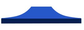 Telo di copertura superiore per gazebo 3x4,5 mt. Copertura di ricambio in trama Oxford rivestita in PVC. Impermeabile e resistente ai raggi UV. Colore bianco, verde, blu e nero.