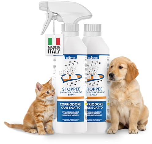 CLOSTER STOPPEE Elimina Odori e Pulisce Urina Feci Cani Gatti (2x 500 ml)