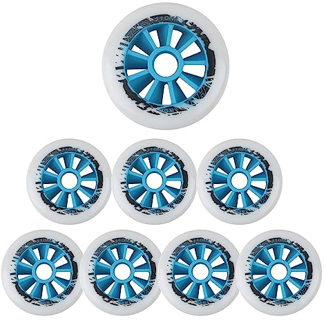 JHKJ Ersatzräder für Inline-Räder aus PU-Gummi, Härte 85 A, 90 mm, 100 mm, 110 mm, Ersatzräder für professionelle Eisschnelllauf-Inline-Räder