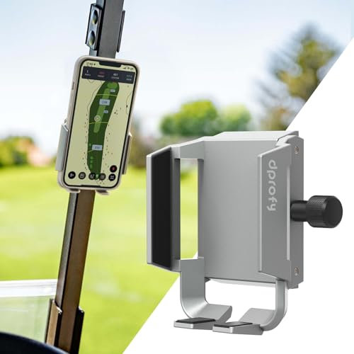 Dprofy Starke magnetische Golf-Handyhalterung für Einkaufswagen – Halterung Zubehör passend für alle gängigen Smartphones, spezielles Design für dicke Hülle und Ringhalter (grau)