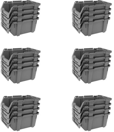 Tayg Lot de 24 tiroirs en plastique emboîtables et empilables nº51 (non alimentaires) - Organisateur de vis, tiroirs, boîte de rangement, bacs en plastique rectangulaires, 17 x 10,7 x 8 cm
