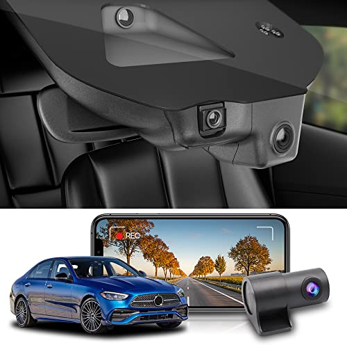 Fitcamx Dashcam Auto Vorne Hinten 2160P+1080P Geeignet für Mercedes-Benz C Class 2022-2025 W206 4MATIC (HD2-6329), OEM Dashcam 4K UHD Video WiFi, Loop-Aufnahme, G-Sensor, WDR, Plug & Play, 128GB Karte
