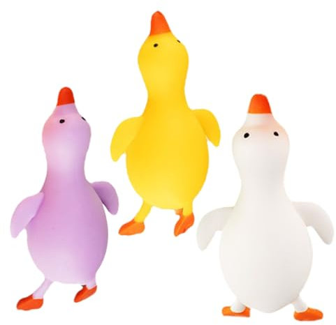 KOMBIUDA 3Stücke Quetschspielzeuge Enten Dehnbare Stressabbau für Kinder und Lustige Stress aus Perfekt für Schreibtisch und Partybedarf