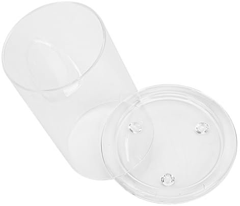 TOPPERFUN 1 Satz Kerze Windschutzscheibe Kerzenhalter Spitzkerzen Blechbehälter mit Deckel Haushaltsglaskuppel Tischglocke aus Glas Glasabdeckung Leuchter Base schmücken