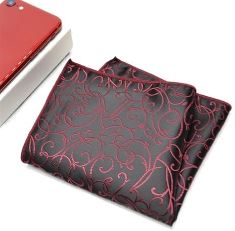 Stoffservietten 8 Teile/Satz Stoff Serviette Polyester Seide Stoff 25x25 cm Hochzeit Servietten Matte Esstisch Serviette Tuch Jacquard Einstecktuch Cloth Napkins(Color:Style 29)