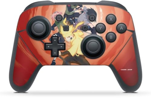 DeinDesign Skin kompatibel mit Nintendo Switch Pro Controller Folie Sticker Naruto Shippuden Sasuke Sakura