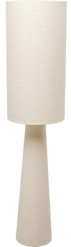 Kare Design Stehlampe Marleen Beige Boucle, 130cm Höhe, Weiß, Baumwolle, Stahl, Moderne Stehleuchte, Schlafzimmer, Wohnzimmer, keine Leuchtmittel inklusive, 130x30x30 cm (HxBxT)