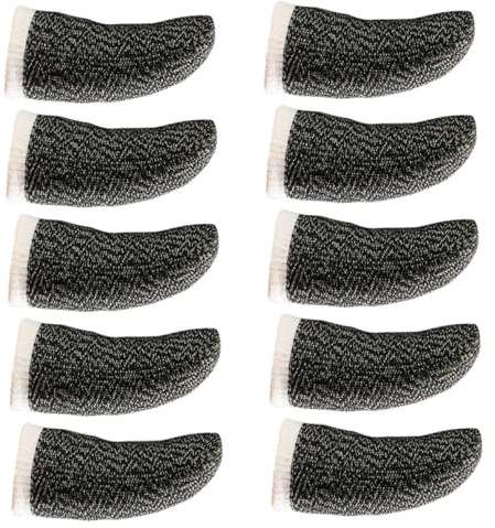 jojofuny Gaming-fingerärmel 10 Stück – Schweißabsorbierende Touchscreen-handschuhe Trockenes Nahtloses Design Für Gamer