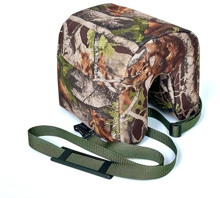 Camera Bean Bag, U-Shaped Bean Bag, Camera Sandbag, Photography Bean Bag, Waterproof, Colour Camouflage/Oak Tree, Made in the EU (Filled)