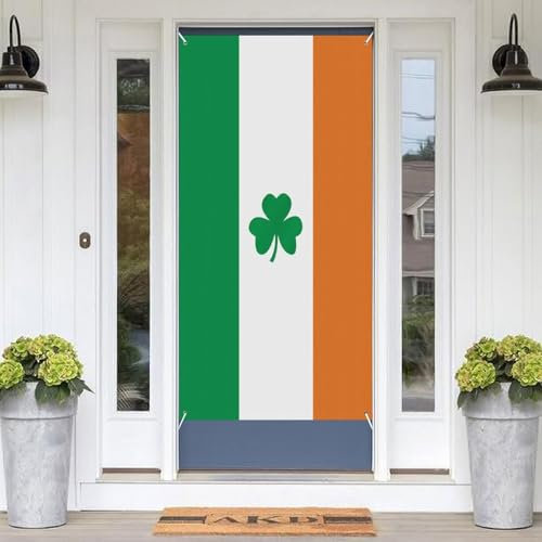 Türabdeckungen mit Aufschrift Happy Irish Holidays, dekorative Valentinstags-Türdekoration, Fotografie-Banner, Türbanner für Veranda, Hintergrund, Poster für Urlaub, Party, Garten, Terrasse, Innen
