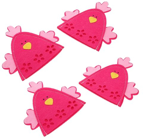 SHINEOFI 4pezzi Copriuova Forma di di Sacchetti per Conservare Uova di Portauova Decorativo di Copriuova in Stoffa