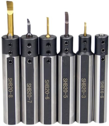 YQVEOT DrehmeißEl Set, 1PCS Drehmaschine Werkzeug Hülse Kleine Wolfram Stahl Langweilig Werkzeug Halter Kleine Durchmesser Halter Schneiden Halterung für Drehbank(SHB12-3)