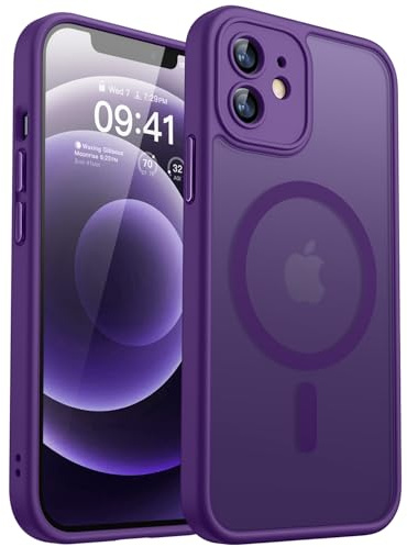 CANSHN für iPhone 12 Mini Hülle mit Kameraschutz, Dunkelviolett