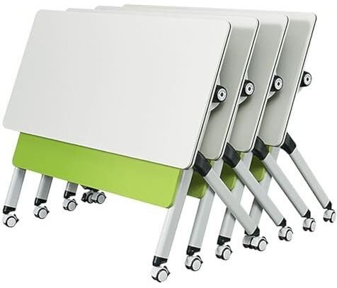 Meedlopia Konferenzraumtisch, 4er-Pack Klappbarer Besprechungstisch, mobiles Schulungs- und Flip-Top-Seminarbüro mit Feststellrädern für Zuhause oder das Büro (140 x 40 75 cm)