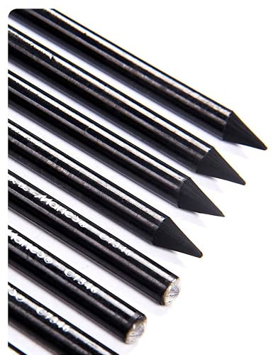 Kohlestift, Weichkohle, Malmaterialien, Kohle für Bleistiftzeichnung, Buntstifte, 7,2 mm dicker runder Schaft, seidig schwarz, Zeichenwerkzeug Schule Anfänger Anfänger Erwachsener