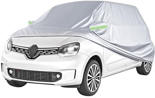 Blueshyhall Autoabdeckung Kompatibel mit Re-Nault Twingo 1993-2024, Autoabdeckplane aus 210T Polyester Stoff Wasserditch Sonnenschutz Vollgarage mit Reflektorstreifen, Car Cover Indoor Outdoor