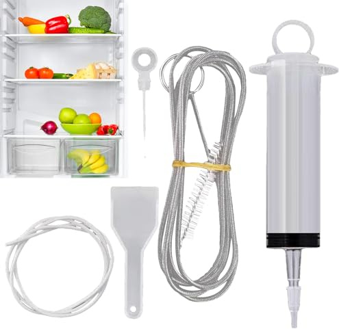 Strumento per pulire il foro di scarico del frigorifero - Kit di dragaggio per uscita di scarico riutilizzabile per impianti idraulici intasati del frigorifero,Prodotti per la pulizia della casa Kit a