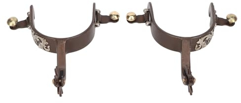 Pongnas Sporen, Spurgurte Sporen für Cowboy - Dekoration Cowboy Sporen mit Drehverkauf 2pcs Vintage Bronze Low Carbon Stahl Sporen für Cowboy - Reites Training