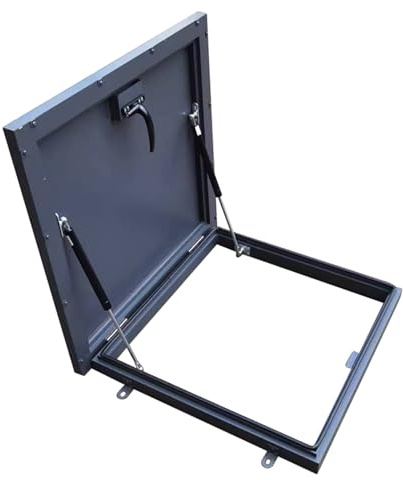 Générique Couvercles de puits de lumière en Alliage d'aluminium de qualité supérieure - Trappe de Toit pour Grenier/sous-Sol (Grande/Petite), Couvercle de Trappe d'entretien résistant aux UV (45 x 45