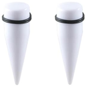 Gualiy 2 Stück Ohr Plug 10-20mm, Tunnel Ohrringe Damen Acryl Kegelform Dehnstäbe Ohr Set