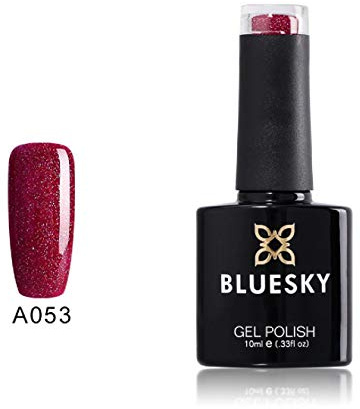 BLUESKY A053 Glitter Red UV Gel Nail Polish