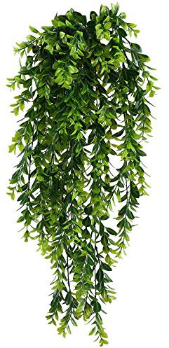 MIHOUNION 2PCS edera Artificiale cadente Piante Artificiali Pendenti rampicanti Piante di plastica Piante finte vasi Piante Artificiali da Ufficio Piante Ornamentali Artificiali da Esterno Interno