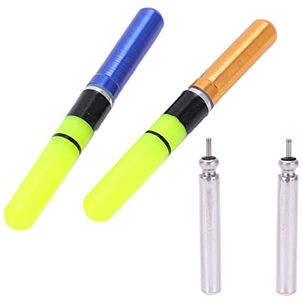 Galleggiante da Pesca Notturna 2 Pezzi Luci Elettroniche per Pesca Notturna Bobber Luminoso Accessori Pesca Notturna con LED Ricaricabile