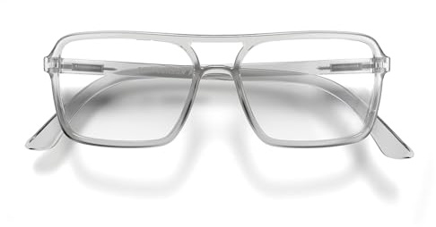 LONDON MOLE® Spy Gafas de lectura | Lectores de estilo piloto con forma cuadrada y chula | Unisex femenino masculino | Bisagras de muelle