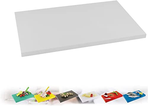 Schneidbrett, Gastro Schneidebrett Kunststoff Küchenbrett Schneidebretter, in (XL oder XXL) (Weiß, (XL) 30 x 50 x 2 cm)