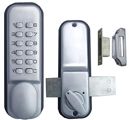 Mechanisch TüRschloss, Keyless Entry Keypad Digitales Türschloss Wasserdicht Passwort HaustüRschlöSser, 1- bis 11-stelliges Code-Kombinationsschloss SchlüSsellos Codiertes Schloss Türriegelschlösser