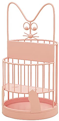 SENNIAN Umbrella Stand Portable Hollow-out Umbrella Rack Support, Hallway Garden Kitchen Front Door Umbrellas Stand, Freestanding Umbrella Storage Holder (Color : Pink, Size : 25cm x 50cm)