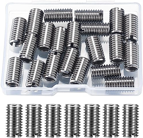 20 Pcs Thread Reducing Nuts, M8 Male to M6 Female Thread Screw Sleeve Bolt Conversion Nuts, Threaded Reducers Thread Adapters, Thread Repair Screw Reducer Adapter Insert Kit