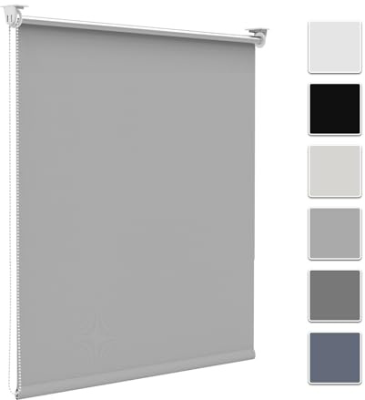 Zarnan Store Enrouleur Occultant sans Perçage, Gris Clair 40l x 150L cm, Isolant Thermique pour Fenêtre ou Porte, Facile à Installer, Protéger Votre Vie Privée, pour Chambre,Salon, Salle de Bain