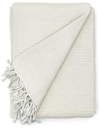 Cardenal Textil - Peñíscola Echarpe Multi-usages, Couverture de lit, Housse de canapé - Crudo - 260 x 180 cm