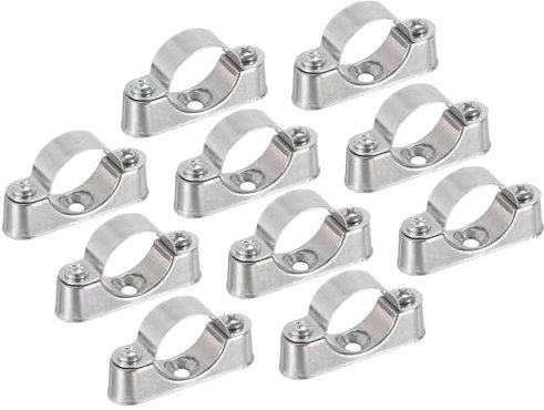 Sourcing Map Pipe Support Bracket Clamp for 25mm Pipe - Wall & Ceiling Mount - Rigid Pipe Straps for Metal Tube