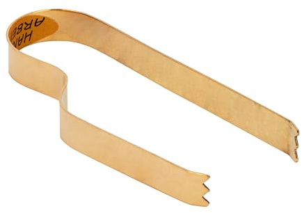 NKlaus Pince à charbon en laiton 10 x 4 cm Accessoire de fumage pour charbon de fumage Pince à barbecue Pince à chicha 15006