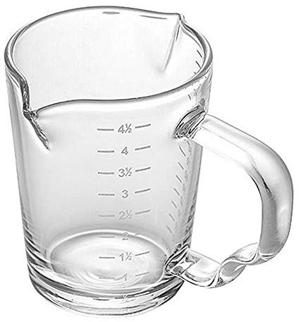 150ml Espresso Shot Glass Heat Resistant Glass Espresso Measuring Cup Double Spouts Espresso Cup with Pouring Glass Handle Clear Scale for Milk Coffee