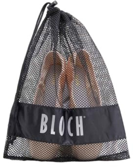 Sac à chaussures à pointe A327 pour Bloch Sport Danse Classique Relax Entraînement Fitness Gym Sacs Sage Ballerine Ballerine Chaussures Sac, Noir , Lunghezza 35 cm - Larghezza 15 cm