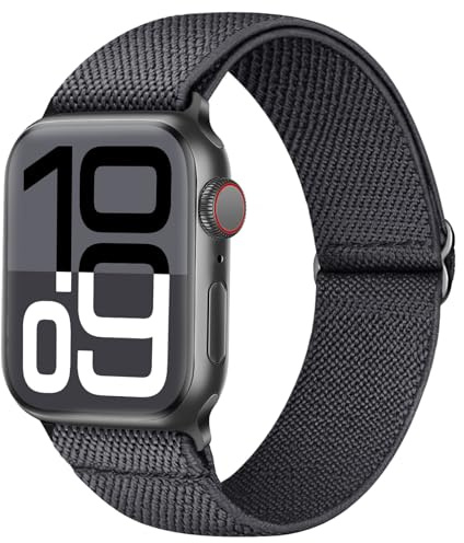 Raradev Water-Resistant Elastic Band Compatible for Apple Watch Straps 42mm/46mm/45mm/44mm/49mm/41mm/40mm/38mm Women Men, Stretch Sweatproof Strap for iWatch SE3/Series 11/10/9/8/7/6/5/4/3/2/1