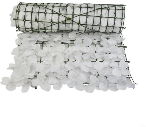 Cherry Flowers Screening Roll, 0.5 * 1M Privacy Fence Screen, Artificial Flowers Plants Hedge Fence, Artificial Flowers Decoration For Outdoor Decor, Garden Enclosure Screen Panel(White)