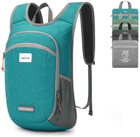 HALOVIE Faltbarer Rucksack Ultraleicht 10L Tagesrucksack Faltbar für Herren Damen Klein Wanderrucksack Daypack Faltrucksack für Wandern Reisen