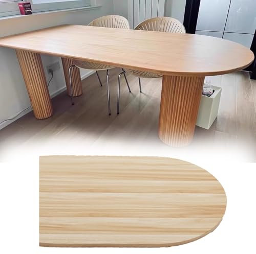 WLCGYD tischplatte Holz Halbkreis-Tischplatte, 100x60 120x60 200x80 120x80 140x80 160x80 160x90 120x70 110x60 100x60 180x90 200x90 Nur Tischplatten,(200x80cm/78.7x31.5in)