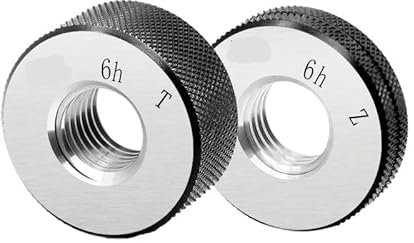 IndusTradCorp 1SET M50-M54 6h Precisione Standard Metrico Calibro ad Anello Filettato a Denti Fini M50 M51 M52 M53 M54 Strumento di Misura, Calibro Passa-Non Passa(M53-6h T Z,X 0.5)