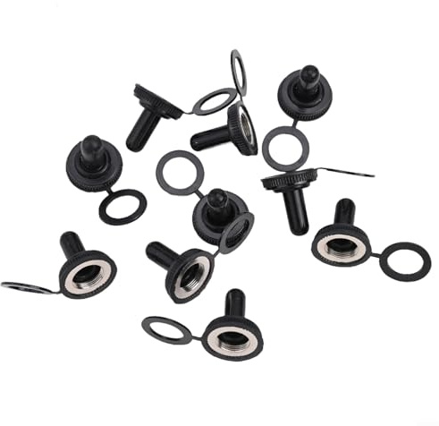 10 coperture impermeabili in gomma per interruttori a levetta progettate per alberi di interruttore di diametro 12 mm