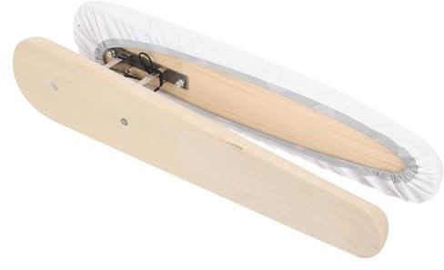 Cabilock Kompaktes Bügelbrett aus Holz mit Stabiler Unterstützung Tragbar für Reisen rutschfeste Unterseite für Hemden Kleidung Röcke und Bettwäsche