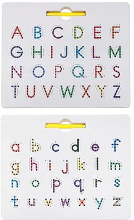Disco magnetico con alfabeto - Lettera di tracciamento delle perline, per tablet a doppia faccia, movimento guidato con a doppia faccia, strumenti per ragazzi e ragazze, esercizi di scrittura e