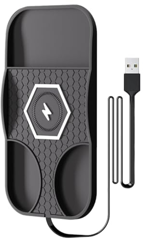 Bexdug Caricatore da auto senza fili per telefono | 15 W di ricarica rapida senza fili per auto | Supporto antiscivolo portatile per l'uso in pickup, camion, scooter, berline, cruscotto, in
